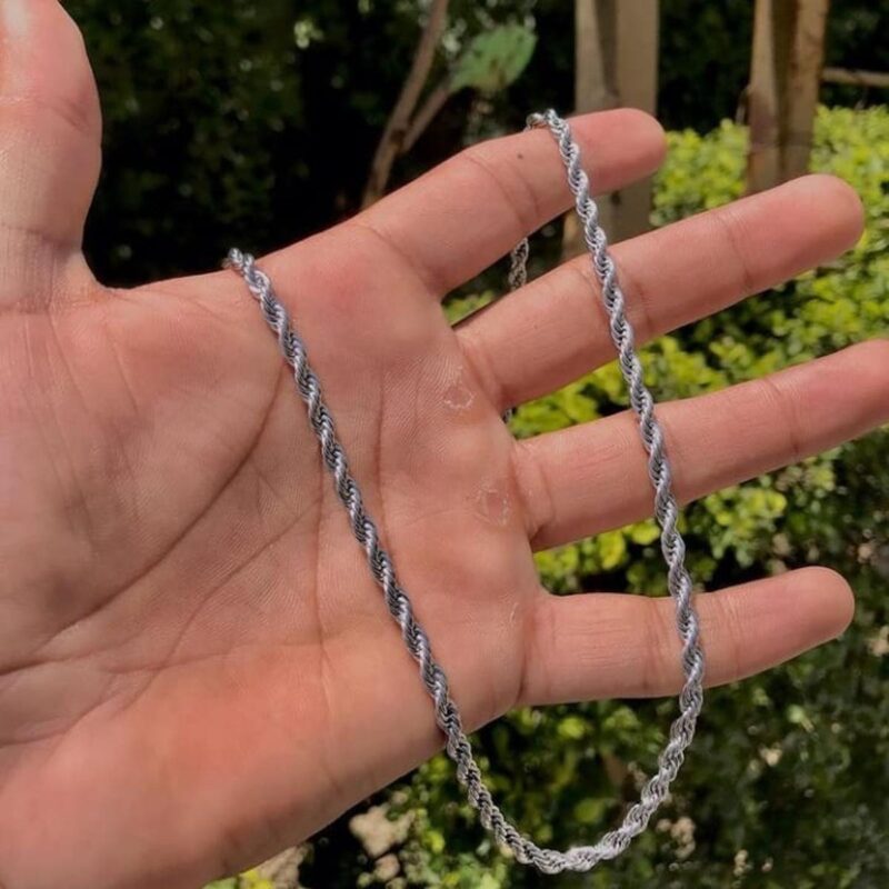 Stainless Steel Rope Chain Necklace - Image 2